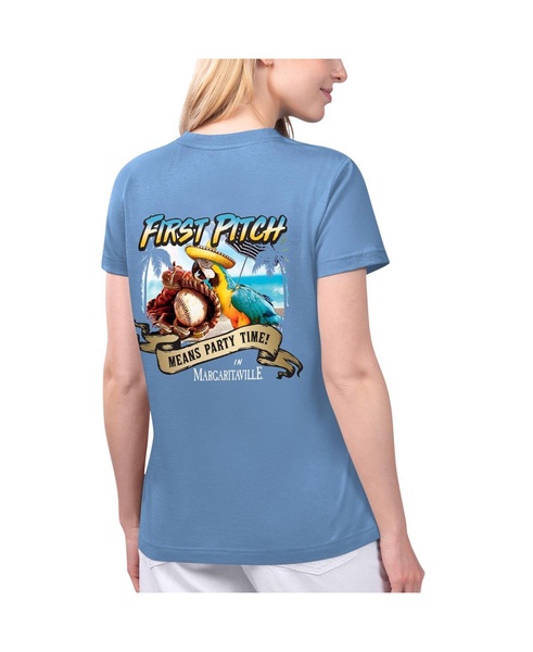 Women's Light Blue Houston Astros Game Time V-Neck T-shirt