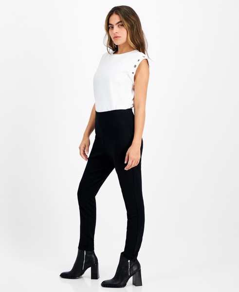 Petite High Waist Pull-On Ponte Leggings, Created for Macy's