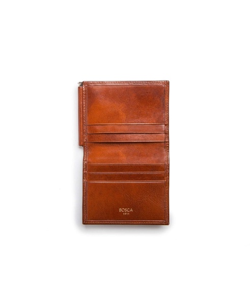 Men's Leather Money Clip with pocket