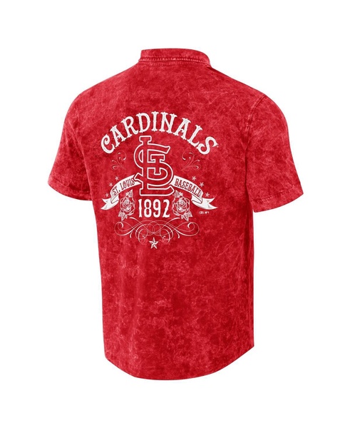 Men's Darius Rucker Collection by Red Distressed St. Louis Cardinals Denim Team Color Button-Up Shirt