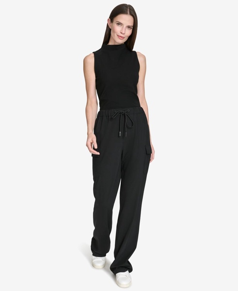 Women's Mid-Rise Drawstring Cargo Pants