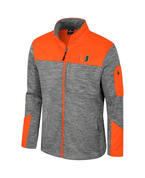 Men's Gray/Orange Miami Hurricanes Guard Full-Zip Jacket