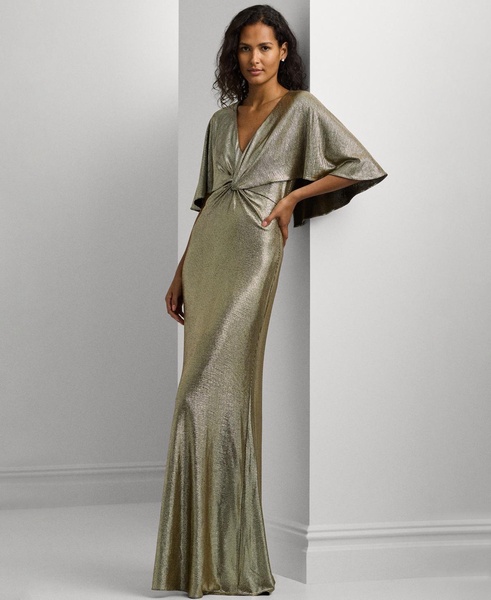 Women's Twisted Metallic Gown