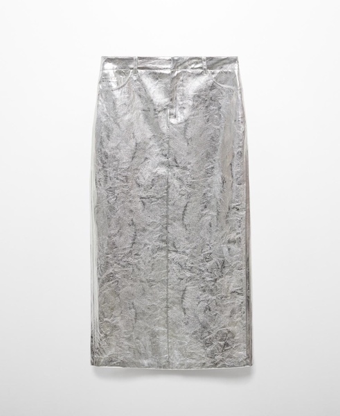 Women's Metallic Midi Skirt