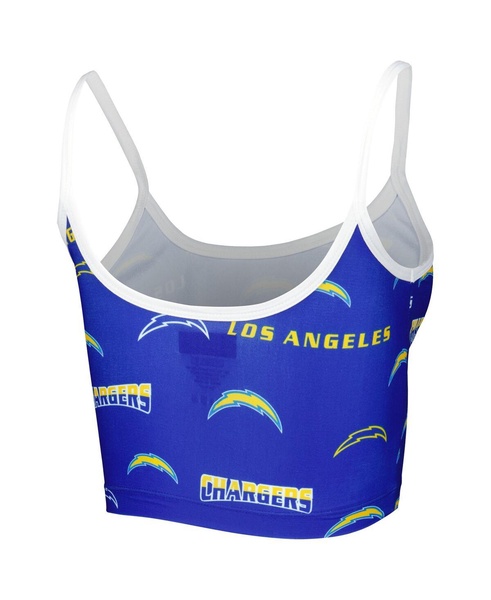 Women's Powder Blue Powder Blue Los Angeles Chargers Breakthrough Allover Knit Lounge Bralette