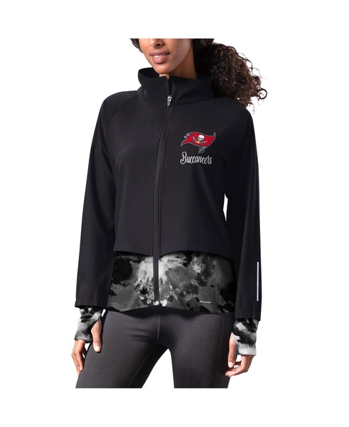 Women's Black Tampa Bay Buccaneers Grace Raglan Full-Zip Running Jacket