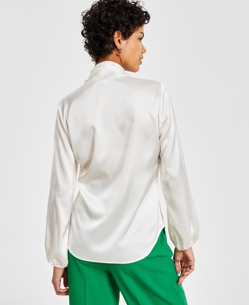 Women's Bow-Tie Long-Sleeve Blouse, Created for Macy's 