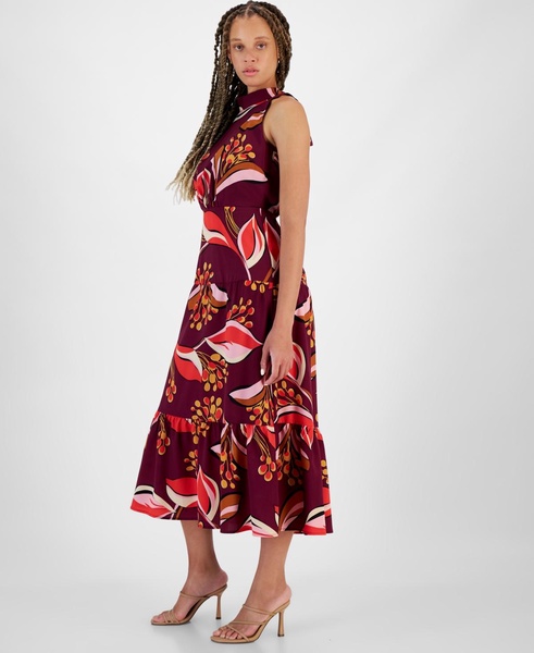 Women's Hoyal Large Floral High-Neck Dress