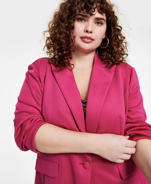 Trendy Plus Size Scuba-Knit Blazer, Created for Macy's