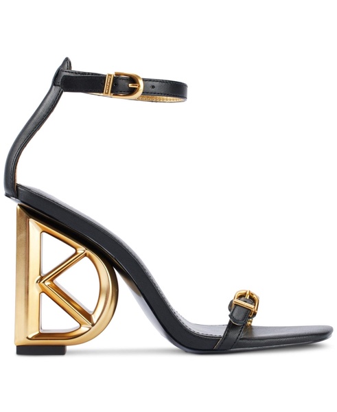 Women's Sculptural Logo Heel Sandals