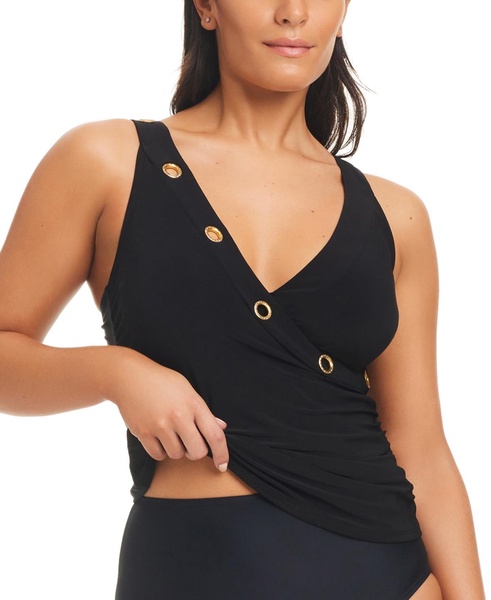 Women's Grommet-Detail Tankini Top