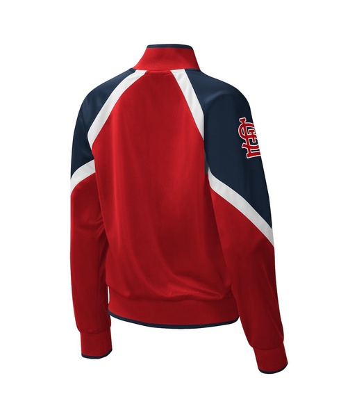 Women's Red St. Louis Cardinals Touchdown Raglan Full-Zip Track Jacket