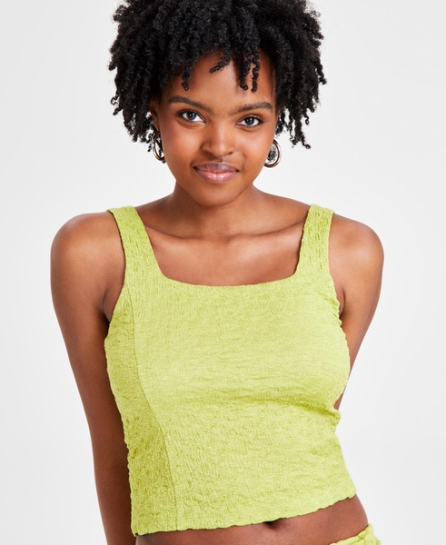 Women's Square-Neck Textured Knit Top, Created for Macy's