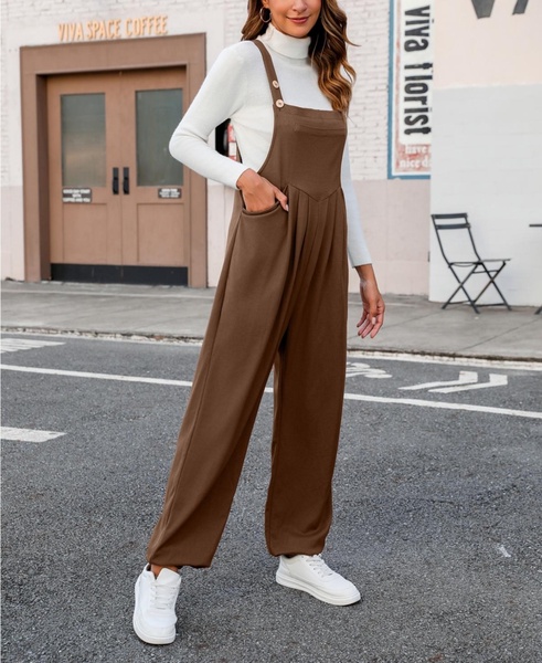 Women's Square Neck Sleeveless Jumpsuit