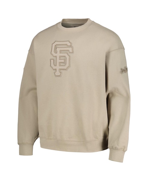 Men's Pewter San Francisco Giants Neutral Drop Shoulder Pullover Sweatshirt