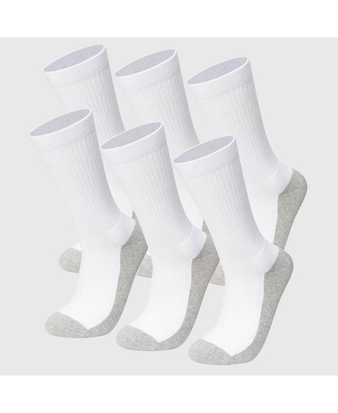 Men's 3 Pack Crew Socks Cotton Athletic Performance Socks Size 6-12