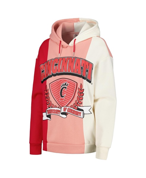 Women's Red Cincinnati Bearcats Hall of Fame Colorblock Pullover Hoodie