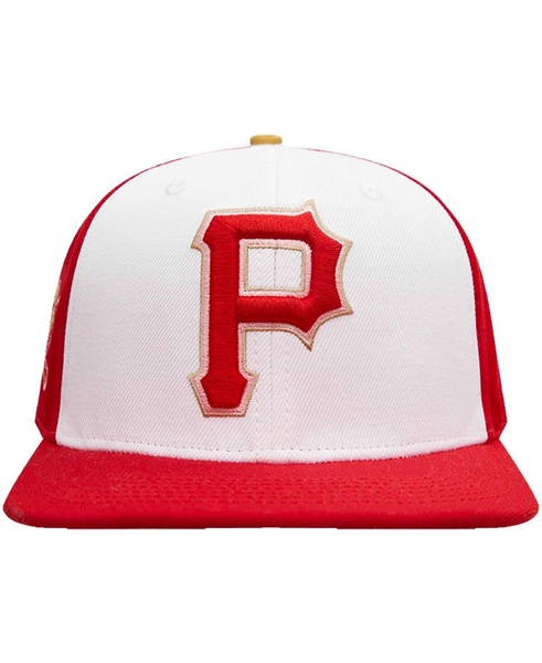 Men's White, Red Pittsburgh Pirates Strawberry Ice Cream Drip Snapback Hat