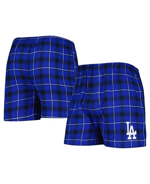 Men's Royal, Black Los Angeles Dodgers Ledger Flannel Boxers