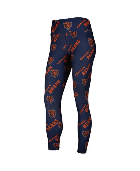 Women's Navy Chicago Bears Breakthrough Allover Print Lounge Leggings