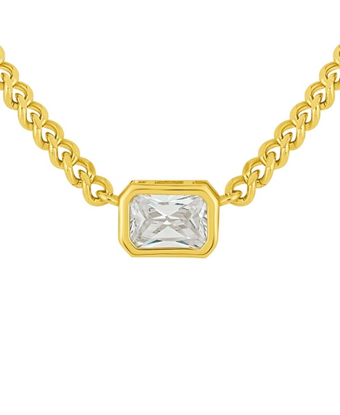 Cubic Zirconia (8.0 ct.t.w.) Curb Chain Necklace 