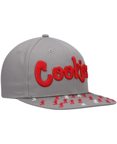 Men's Gray Triple Beam Snapback Hat