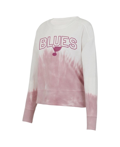 Women's Pink/White St. Louis Blues Orchard Tie-Dye Long Sleeve T-Shirt