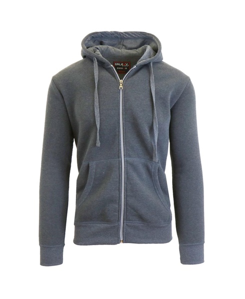 Men's Full Zip Fleece Hooded Sweatshirt