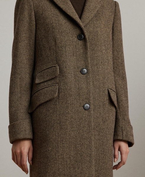 Petite Notched-Collar Walker Coat