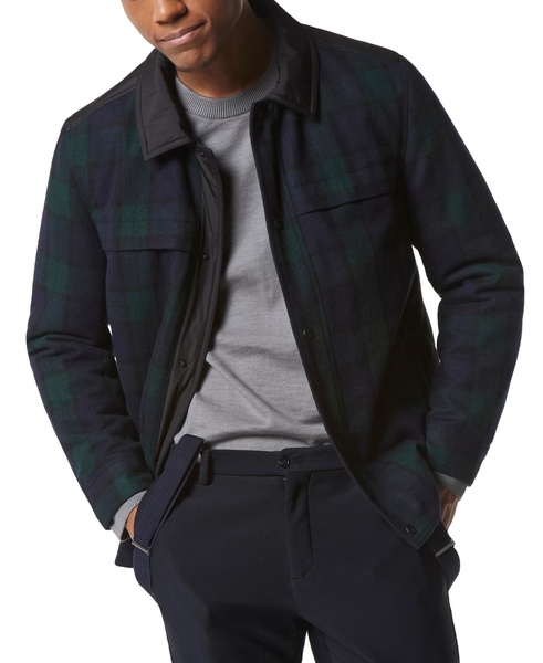 Men's Gosper Quilted Plaid Shirt Jacket