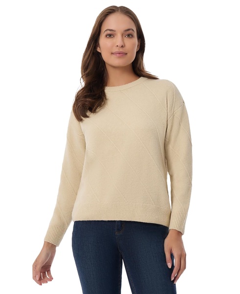 Women's Tonal-Texture Drop-Shoulder Sweater