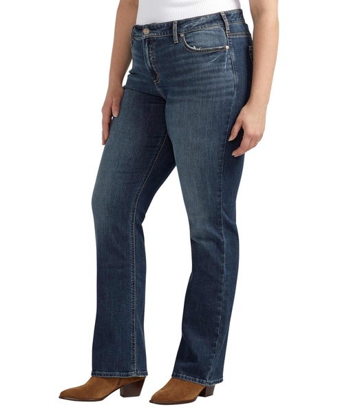 Plus Size Elyse Mid Rise Slim Bootcut Luxe Stretch Jeans