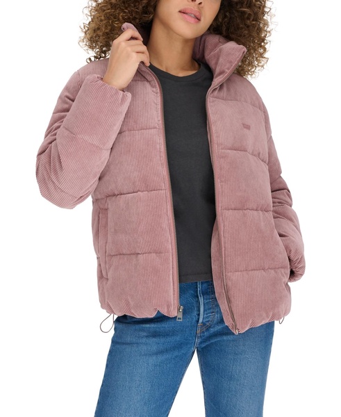 Women's Corduroy Bubble Puffer Jacket