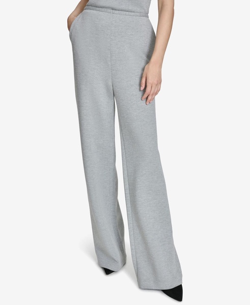 Women's Mid-Rise Wide-Leg Back-Zip Pants