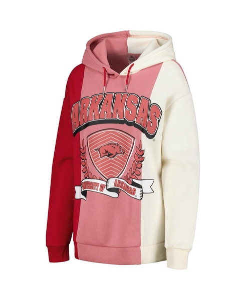 Women's Cardinal Arkansas Razorbacks Hall of Fame Colorblock Pullover Hoodie