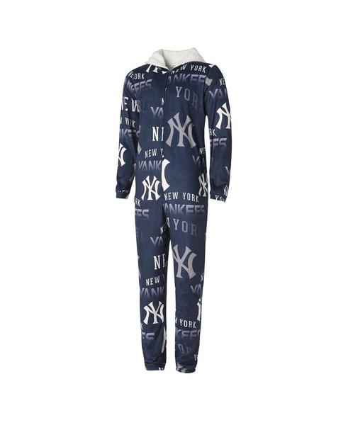 Men's Navy New York Yankees Windfall Microfleece Union Suit