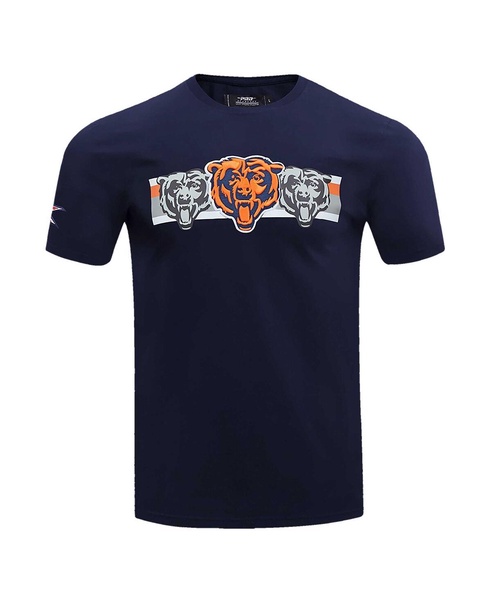 Men's Navy Chicago Bears Retro Striper T-Shirt