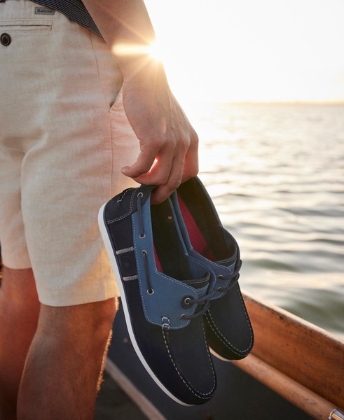 Men's Leather & Suede Wake 2-Eye Boat Shoes