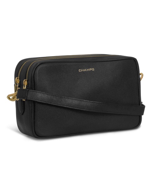 Leather Double-Zip Shoulder Bag