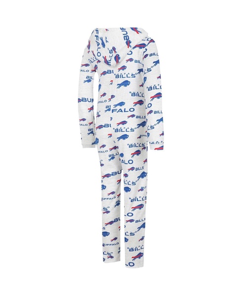 Women's Cream Buffalo Bills Docket Hoodie Full-Zip Union Suit