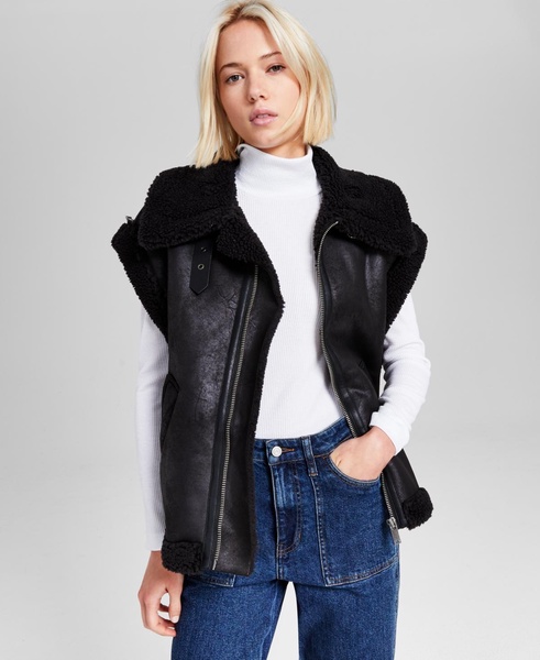 Women's Faux-Fur-Trim Vest, Created for Macy's