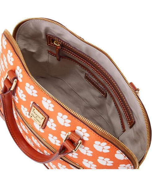 Women's Clemson Tigers Signature Zip Satchel Purse