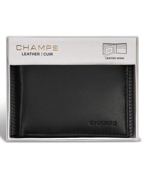 Men's Classic Collection Leather Center-Wing Wallet