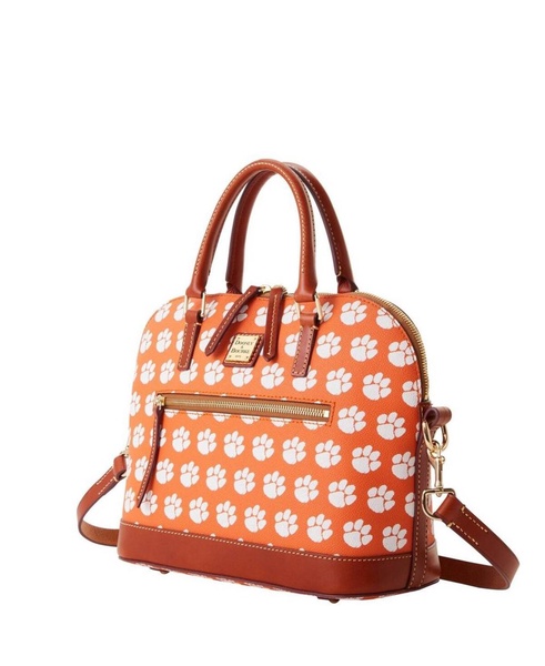 Women's Clemson Tigers Signature Zip Satchel Purse