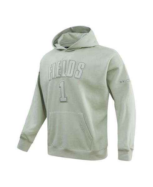 Men's Justin Fields Moss Chicago Bears Player Name and Number Pullover Hoodie