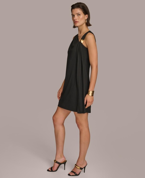 Donna Karan Women's Hardware-Trim Draped Sheath Dress