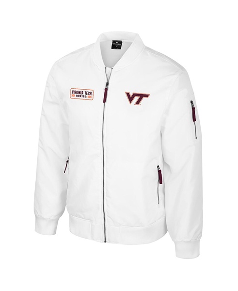 Men's Virginia Tech Hokies White Rabbit Full-Zip Bomber Jacket