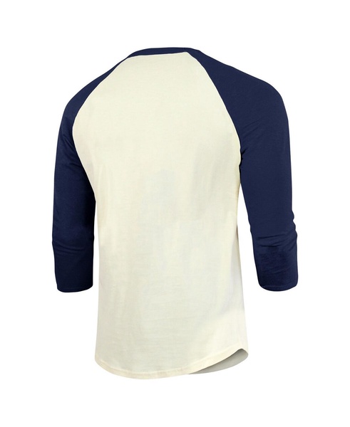 Men's Cream/Navy Boston Red Sox Raglan 3/4-Sleeve T-Shirt