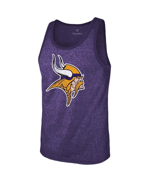 Men's Threads Justin Jefferson Heathered Purple Minnesota Vikings Name and Number Tri-Blend Tank Top