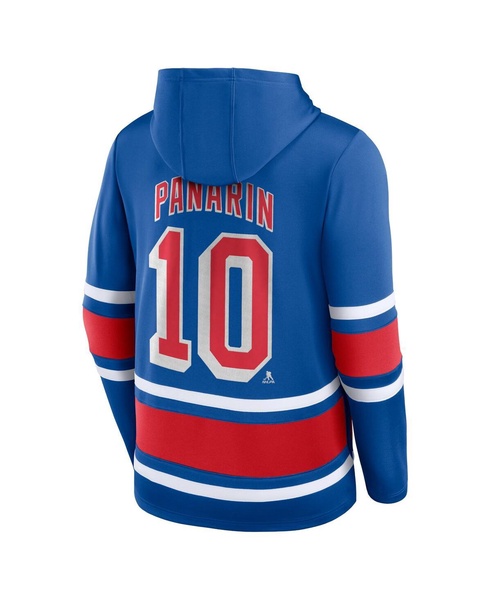 Men's Artemi Panarin Royal New York Rangers Name and Number Lace-Up Pullover Hoodie